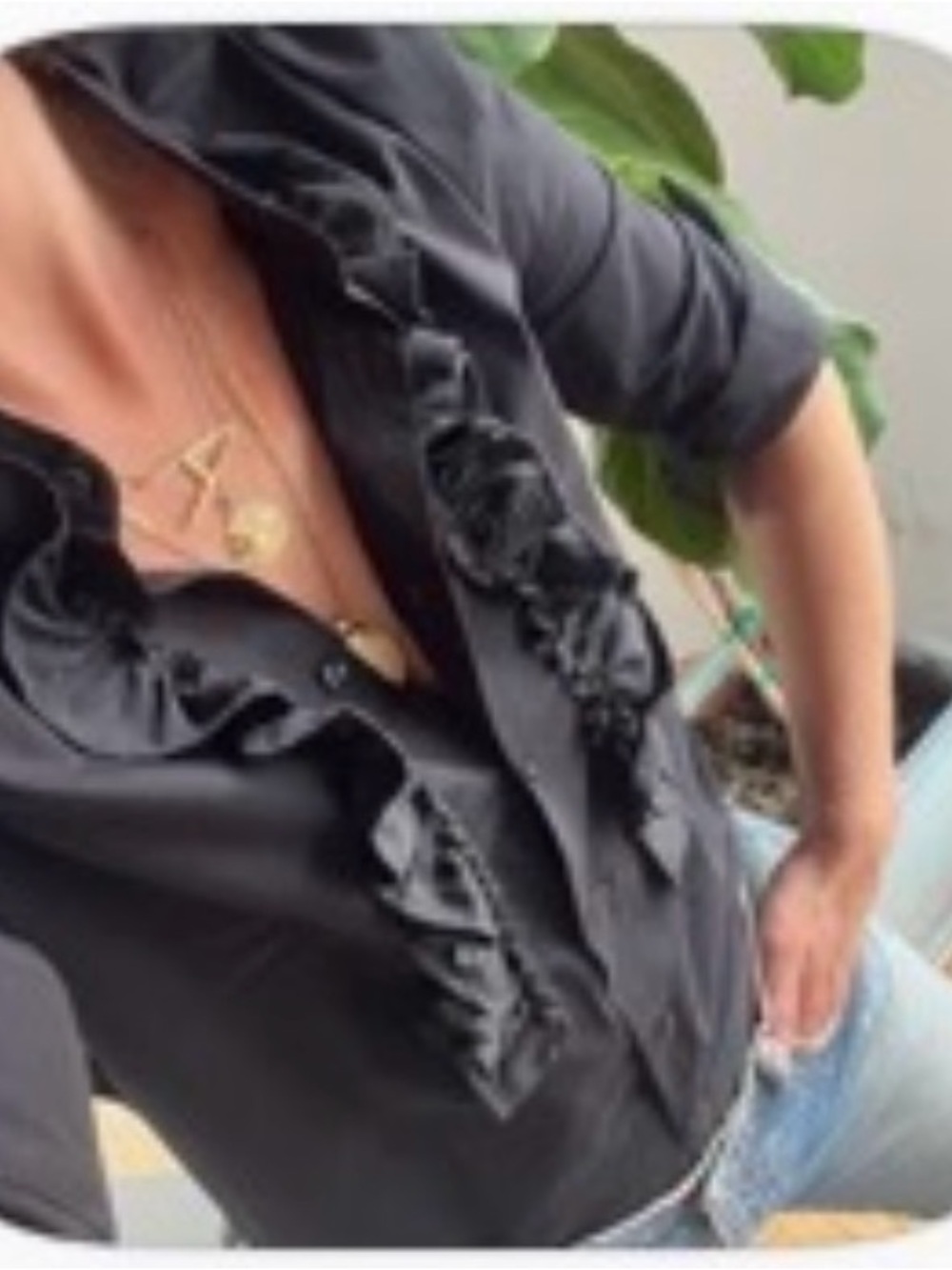 KMJ (Kate Mchale Jensen) Black Cleo blouse size Large